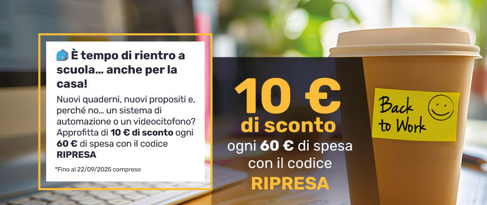 10 &euro; di sconto ogni 60 &euro; di spesa con il codice RIPRESA
