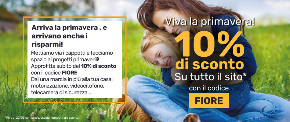 10% di sconto su tutto il sito con il codice FIORE