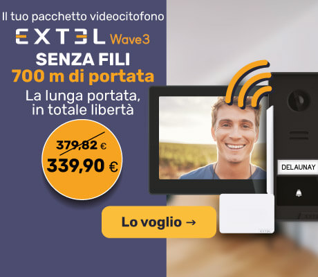 Pacchetto videocitofono smart + ripetitore da 700 m per la porta a 339,9 &euro; invece di 379,82 &euro;