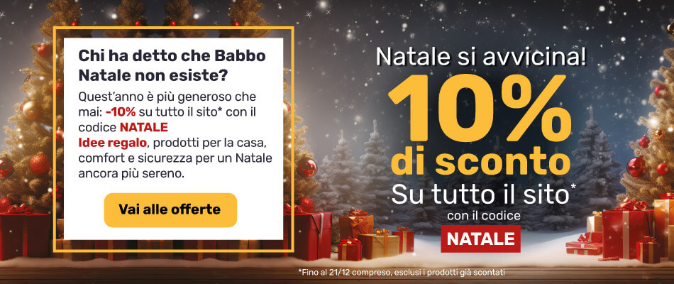 10 % di sconto con il codice NATALE