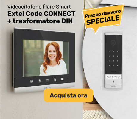 Offerta speciale: videocitofono cablato + trasformatore DIN