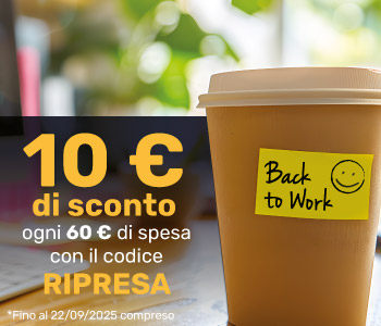 10 &euro; di sconto ogni 60 &euro; di spesa con il codice RIPRESA