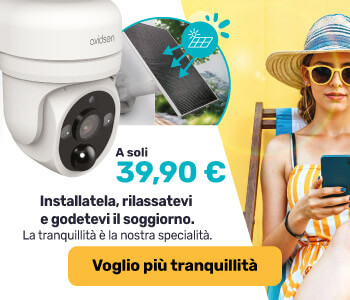 Partite tranquilli, noi teniamo d'occhio la casa: telecamera solare a soli 39,90 €