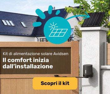 Scopri il nostro nuovo kit solare per il tuo sistema di motorizzazione