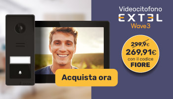 Acquista il videocitofono Wave 3: 10% di sconto con il codice FIORE