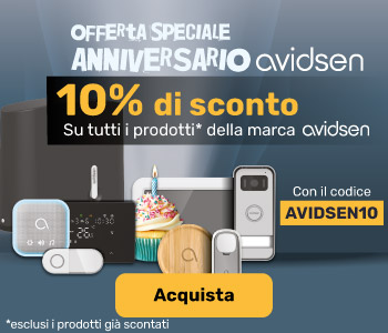 10% di sconto Su tutti i prodotti della marca avidsen con il codice AVIDSEN10 (esclusi i prodotti già scontati)