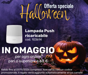 Halloween: una lampada “push” in omaggio con una spesa minima di 60 €