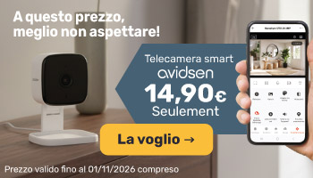 Telecamera smart Avidsen a 14,9 € invece di 19,9 €