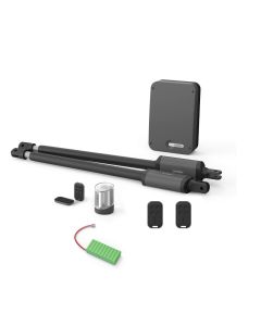 Motorizzazione telescopica per cancello a battenti Styrka 310 + 2 telecomandi extra + 1 batteria di riserva - Avidsen