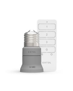 Portalampada E27 per lampadine LED fino a 24 W o alogene e a incandescenza fino a 100 W, con telecomando - Linea CASA - 701205