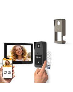 Kit videocitofono filare Smart Digital Connect + scocca grigio titanio