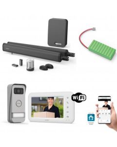 Kit Bundle Teha 410 Secure - Automazione Cancello, Batteria e Videocitofono Wi-Fi Elia Smart