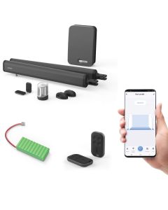 Motorizzazione smart con attuatori per cancelli a battente - Teha Connect + batteria di riserva + 2 telecomandi extra.