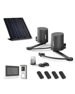 Motorizzazione cancello a battente solare e videocitofono wireless 100% solare