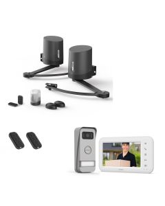 Confezione 100% connessa con automatismo per cancello a battente Orane Connect + videocitofono Elia Smart + 2 telecomandi aggiuntivi