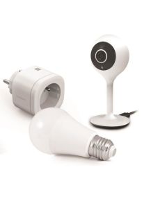 Avidsen Home Start Connect Kit (presa collegata + telecamera fissa collegata + lampadina collegata)