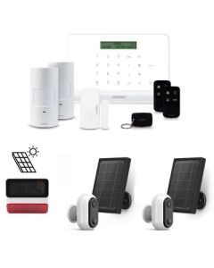 Kit Allarme Casa WiFi/GSM - Centrale Allarme + Sirena Esterna Solare wireless + 2 Telecamere a Batteria con pannello Solare