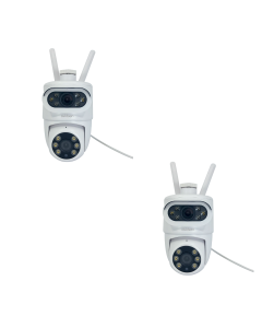 Set di 2 telecamere IP motorizzate da esterno 2K con doppio obiettivo HomeCam Dual PTZ  