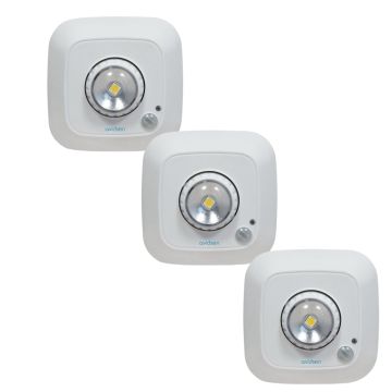 Set di 3 luce di cortesia per armadi con rilevatore di movimento