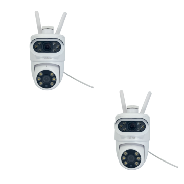 Set di 2 telecamere IP motorizzate da esterno 2K con doppio obiettivo HomeCam Dual PTZ  