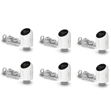 Set di 6 valvole termostatiche smart HomeFlow TRV di Avidsen