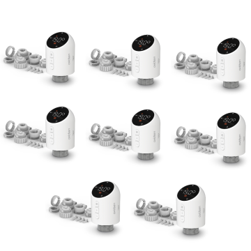 Set di 8 valvole termostatiche smart HomeFlow TRV di Avidsen