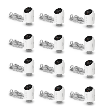 Set di 12 valvole termostatiche smart HomeFlow TRV di Avidsen