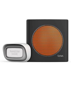 Citofono wireless con portata di 200 m e 6 suonerie a scelta, avviso di batteria scarica - diBi Flash Soft Orange - Extel - 081741