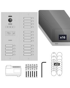 Videocitofono collettivo per 16 appartamenti/uffici - compatibile con Vigik - Philips WelcomeHive 2