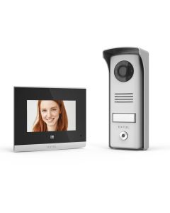 Videotelefono a filo con schermo da 4” e tasti a sfioramento, posto esterno da 70 mm - Compatto - Extel - 720315