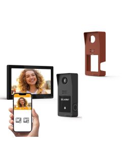 Kit videocitofono filare Smart  Digital Connect + scocca terracotta