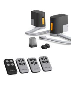 Apricancello connesso a battente con bracci articolati: 2,5m/250kg per anta - XB250 + 2 telecomandi - Extel Umii