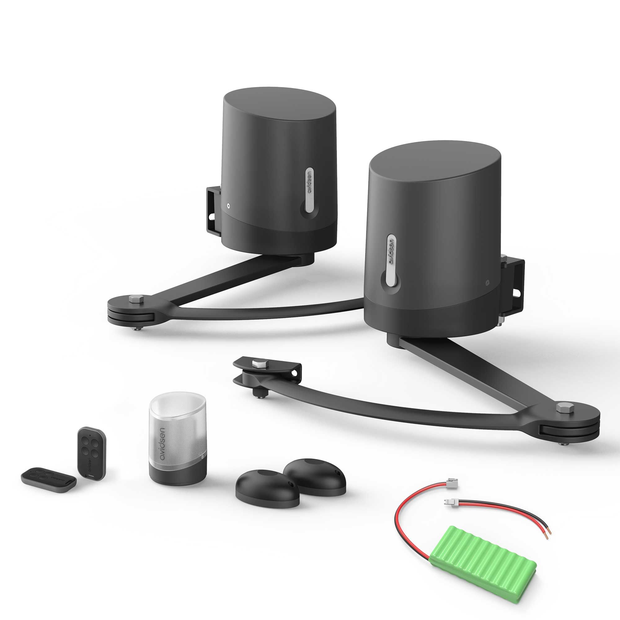 Un kit di motorizzazione del braccio del cancello a battente con la sicurezza di una batteria di backup