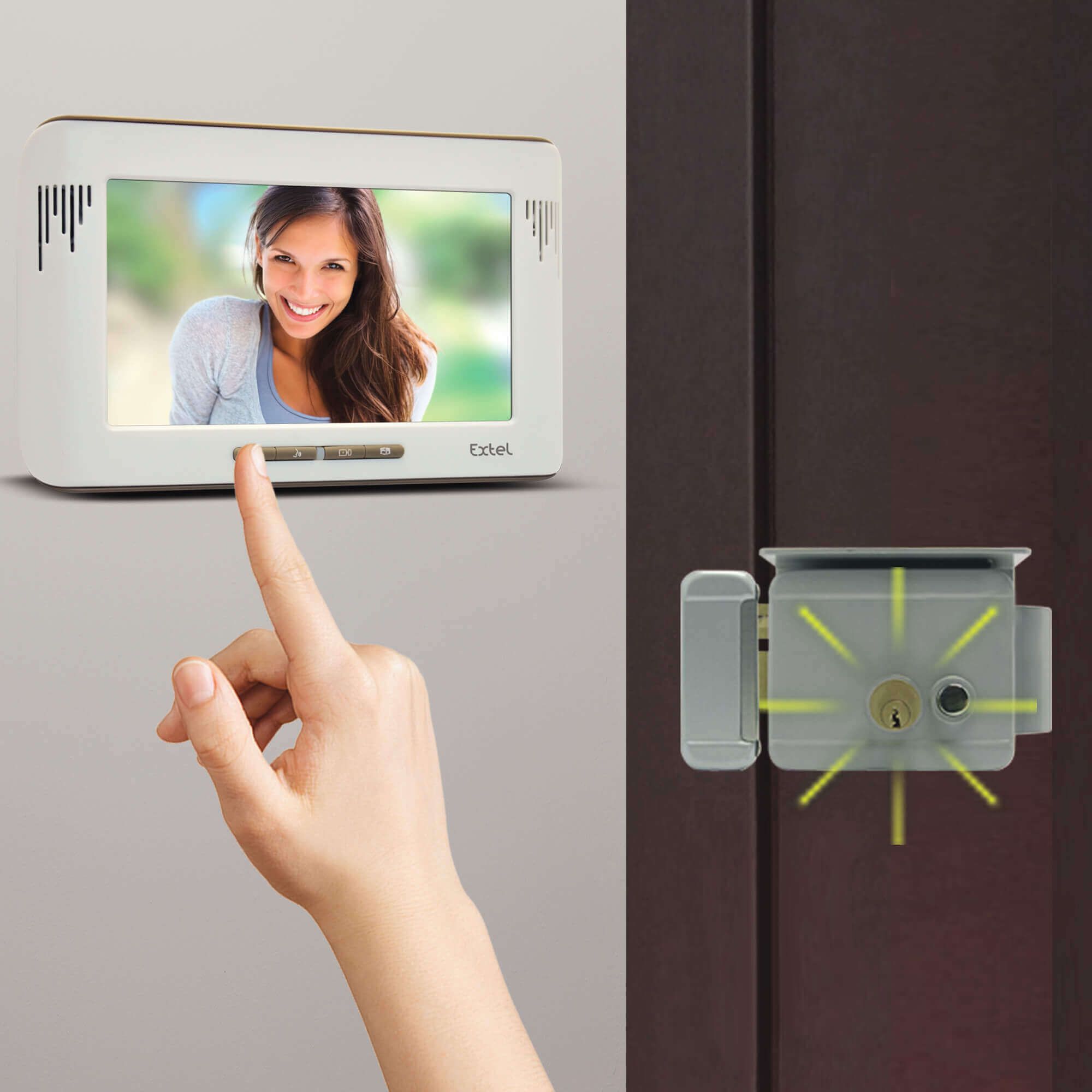 La serratura può essere controllata da un videocitofono