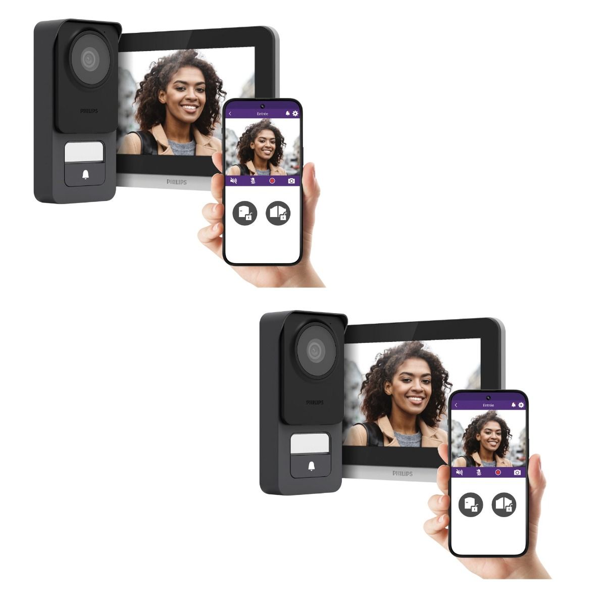 Set di 2 videocitofoni