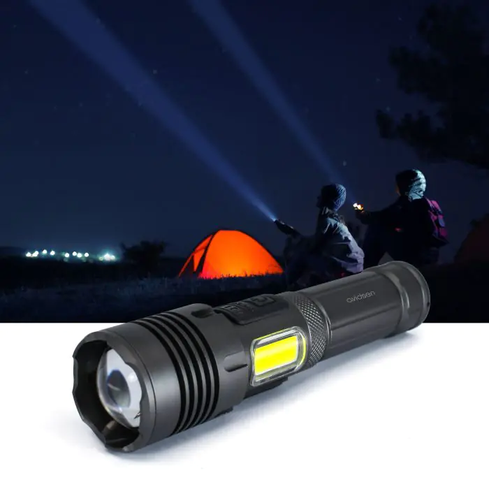 Torcia Frontale Lampada Fronte Ricaricabile Led 800 Lumen Bici Mont-6807 sus