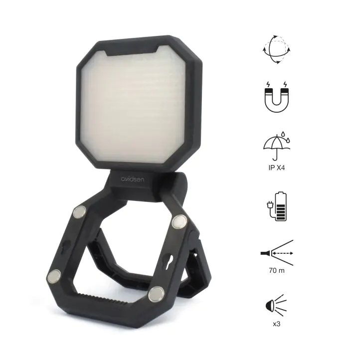Faretto LED Ricaricabile KEPEAK 900.000 LM: Solare/USB, Power Bank, 3 Modalit&agrave;, Impermeabile IPX5