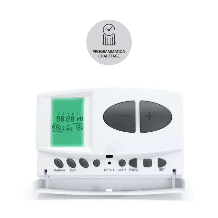 Termostato Digitale Termostato Programmabile Digitale Per Caldaia - Schermo LCD, Controllo Temperatura, Batterie Incluse, Blocco Bambini Termostato Wifi A Batteria - Foto 6