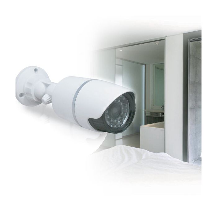 Telecamera Fittizia Unitec Con LED Lampeggiante - Antifurto, IP44, Regolabile, Per Esterno/Interno