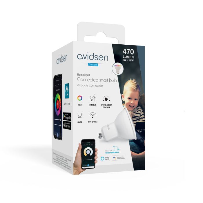 Set di 3 connected bulb Avidsen Home GU10 base