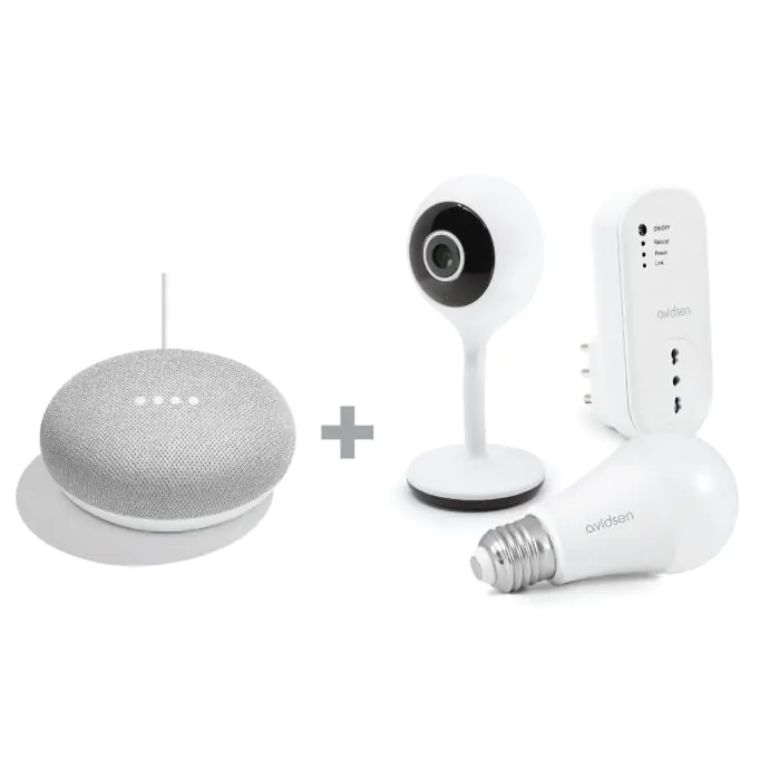 Kit google mini avidsen - telecamera IP, presa intelligente, smart