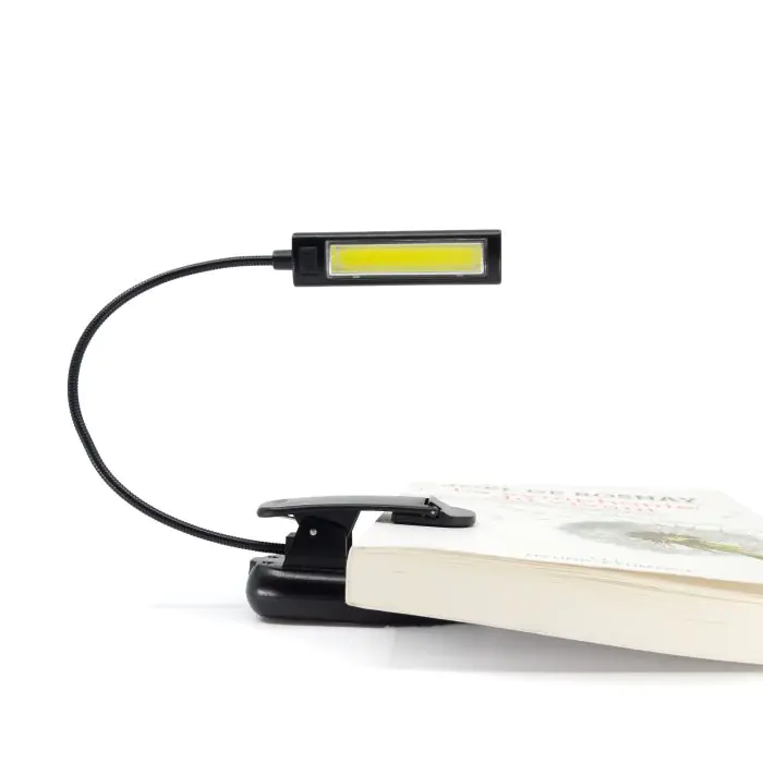 Winmor Lampada LED Da Lettura A Clip, 64 LED. 3 Temperature Di Colore E 11 Livelli Di Luminosità (33 Combinazioni). Collo Flessibile, Alimentazione USB. Perfetta Per Libri, PC E Hobby.