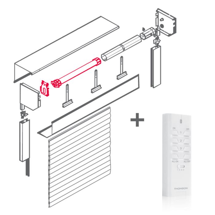 Motorizzazione per tapparelle e tende da sole - comando wireless