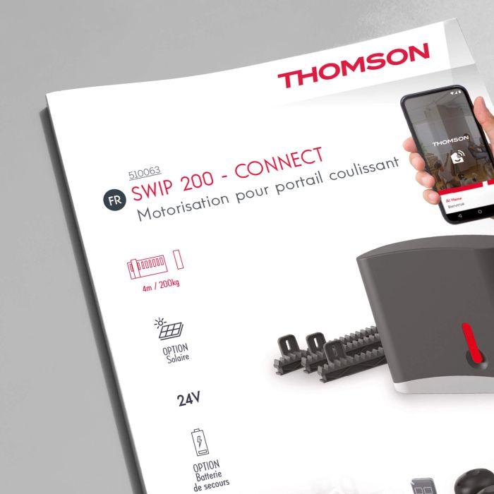 Operatore per cancelli scorrevoli Swip 200 - Thomson Collegato al vostro smartphone Android o Apple