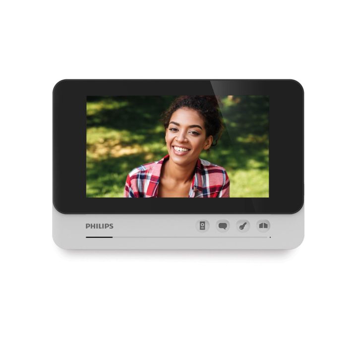 Kit Videocitofono Bifamiliare Wi-Fi Connesso Philips - Espandibile, Monitor Touch Screen 7’’, Apertura Badge RFID, Visione Notturna con Alimentatore a spina