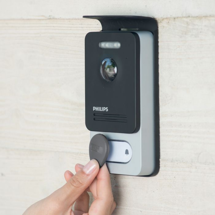 Kit Videocitofono Bifamiliare Wi-Fi Connesso Philips - Espandibile, Monitor Touch Screen 7’’, Apertura Badge RFID, Visione Notturna con Alimentatore a spina