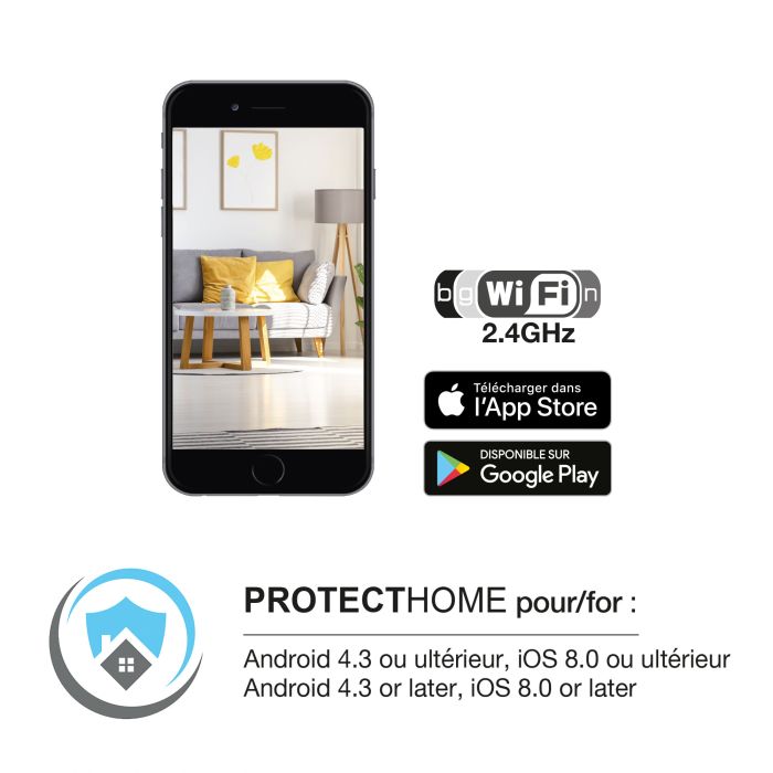 Telecamera IP WiFi 720p per uso interno Proteggere l'applicazione domestica - Avidsen - 623380