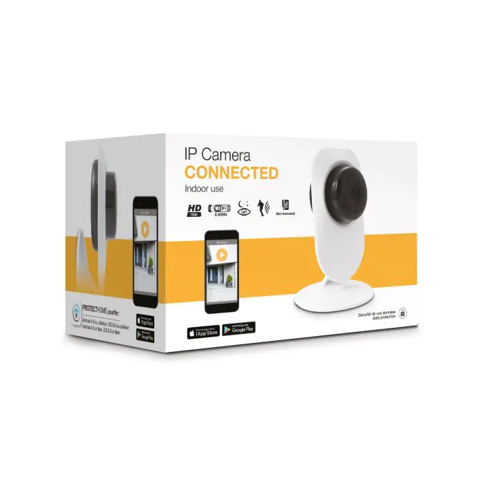Telecamera di Video sorveglianza Wi-Fi Esterna a batteria senza Fili wireless con PIR Rilevamento del Movimento Audio Bidirezionale IR Visione Notturna IP65 Impermeabile di Hom-io