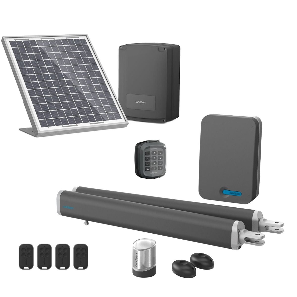 Kit motorizzazione solare premium per cancello a battente