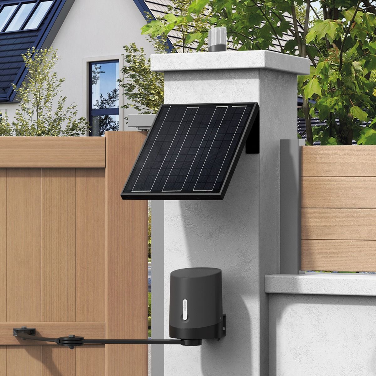 Un kit solare: non c'è bisogno di cavi a 230V